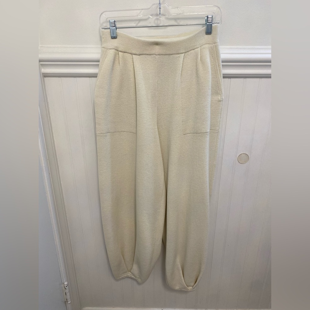 Free People Cream Track Pants